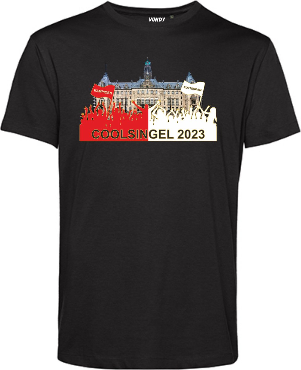 T-shirt Coolsingel 2023 | Feyenoord Supporter | Shirt Kampioen | Kampioensshirt | Zwart | maat M